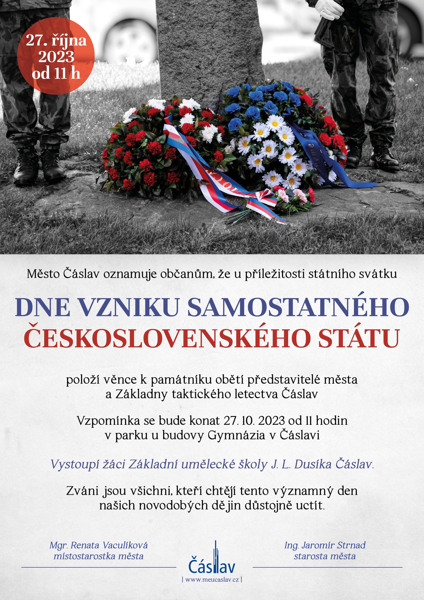 pokládka věnců 27. 10. 2023