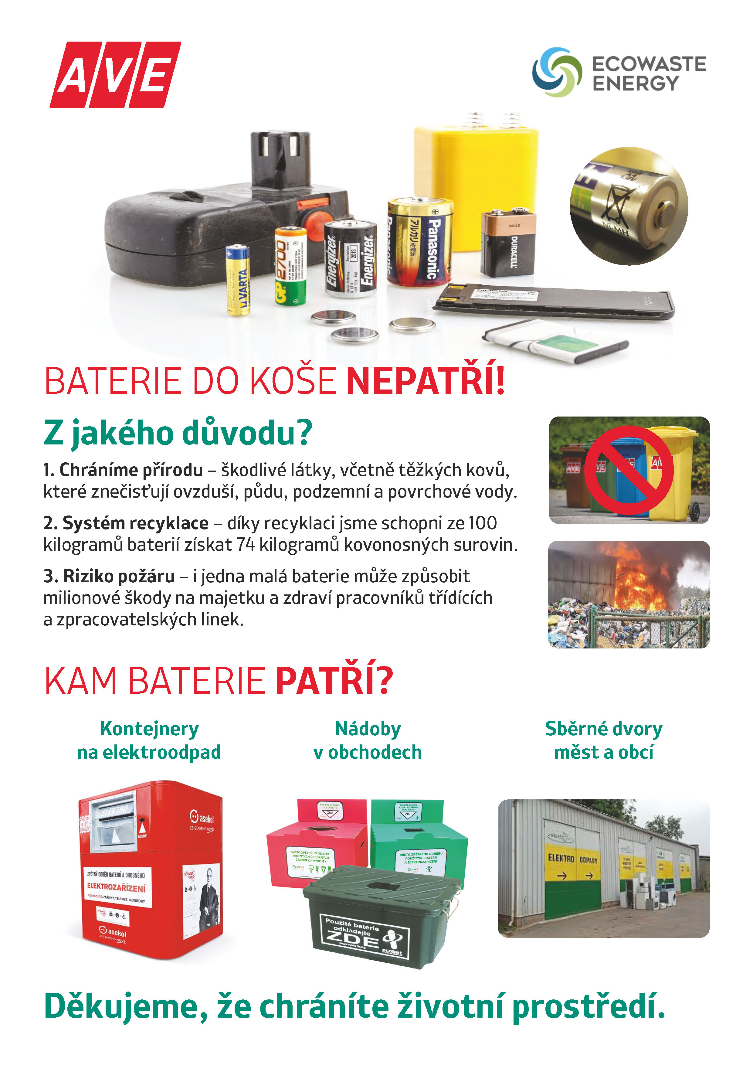 třídění baterií