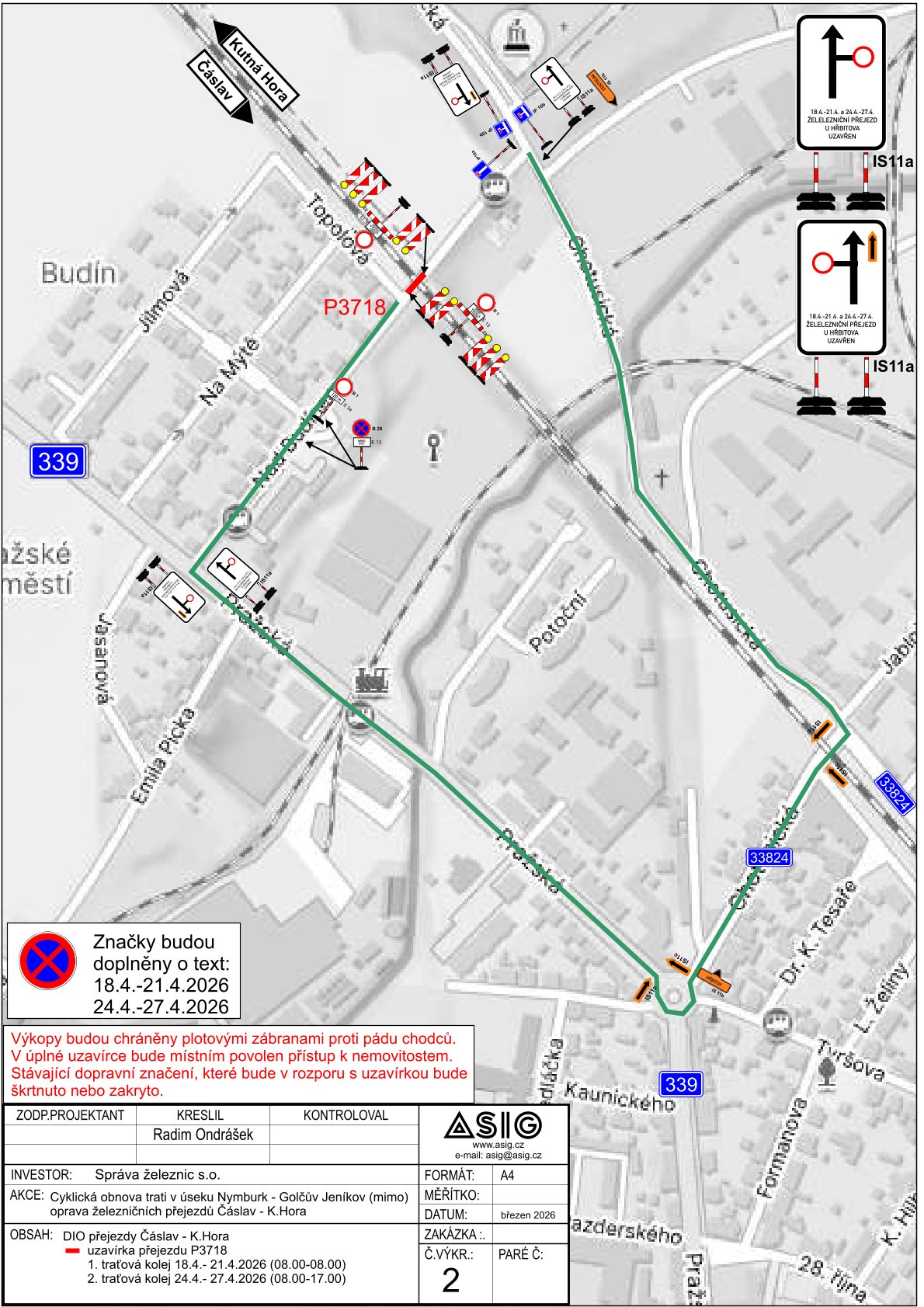 DIO přejezd CHOTUSICKÁ