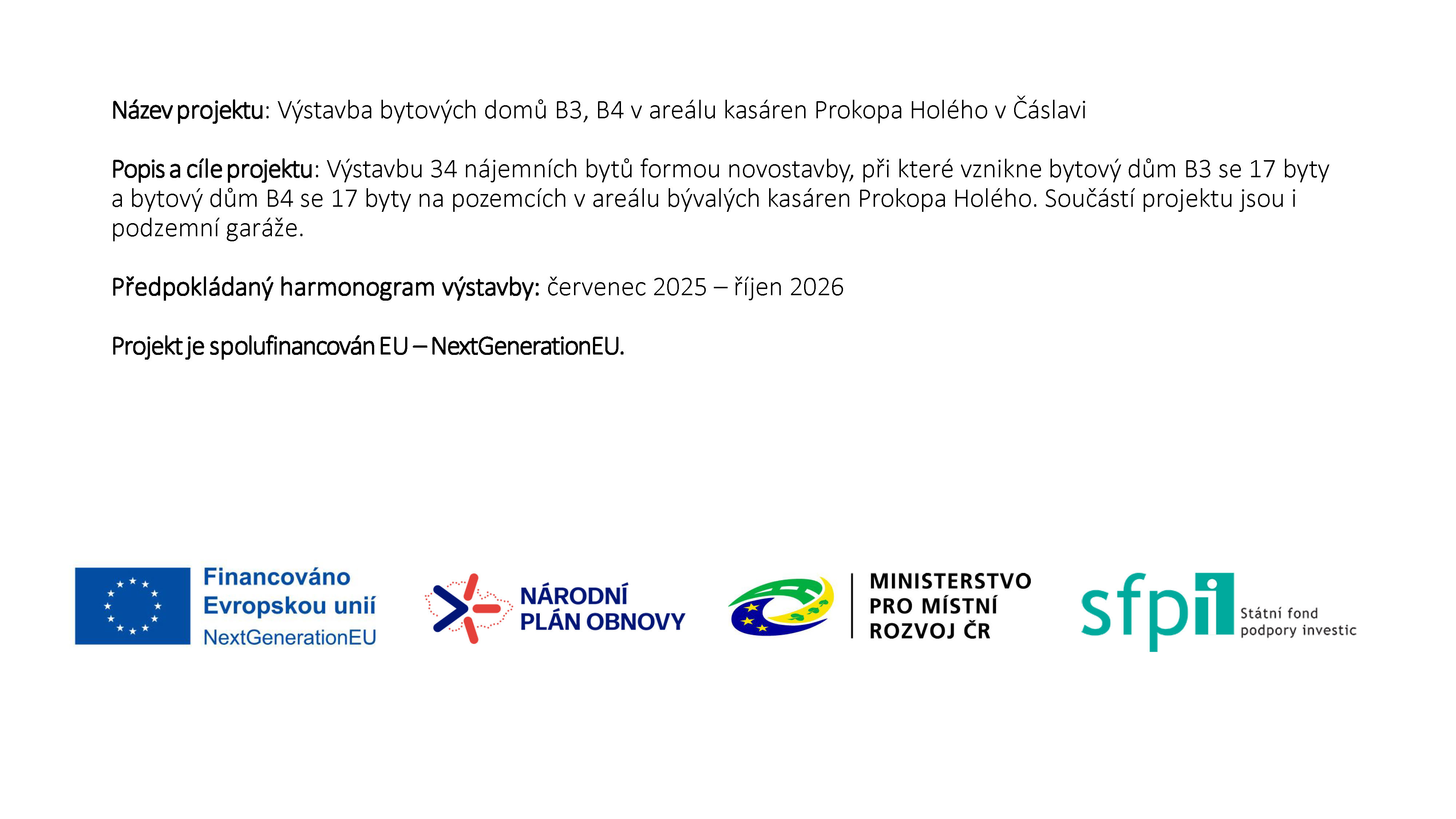 publicita bytové domy B3 a B4